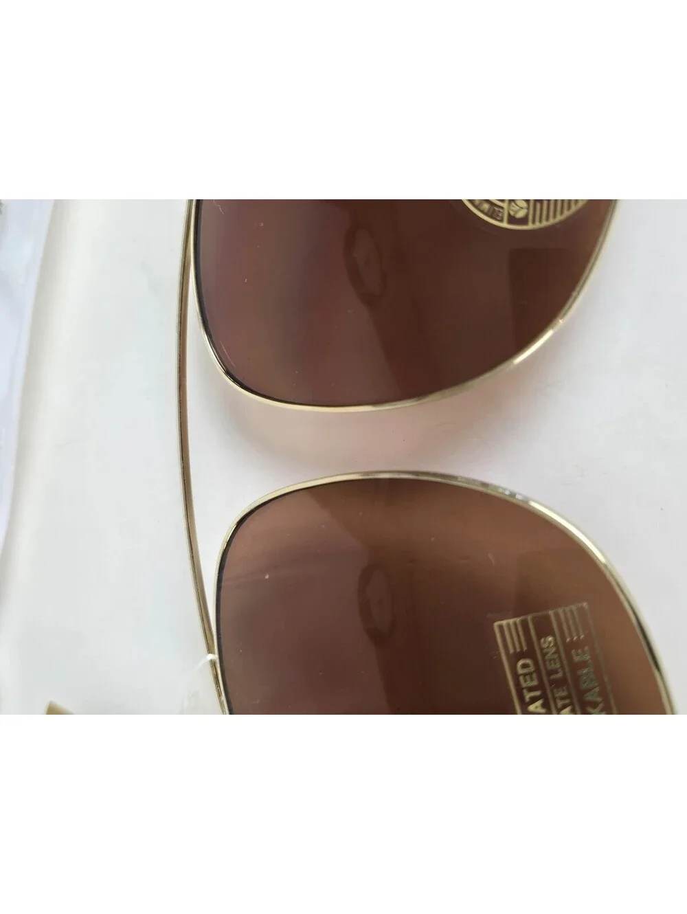 Vintage COPPERMAX Aviator sunglass Clip-Ons Driving Shooting Gold frame NOS